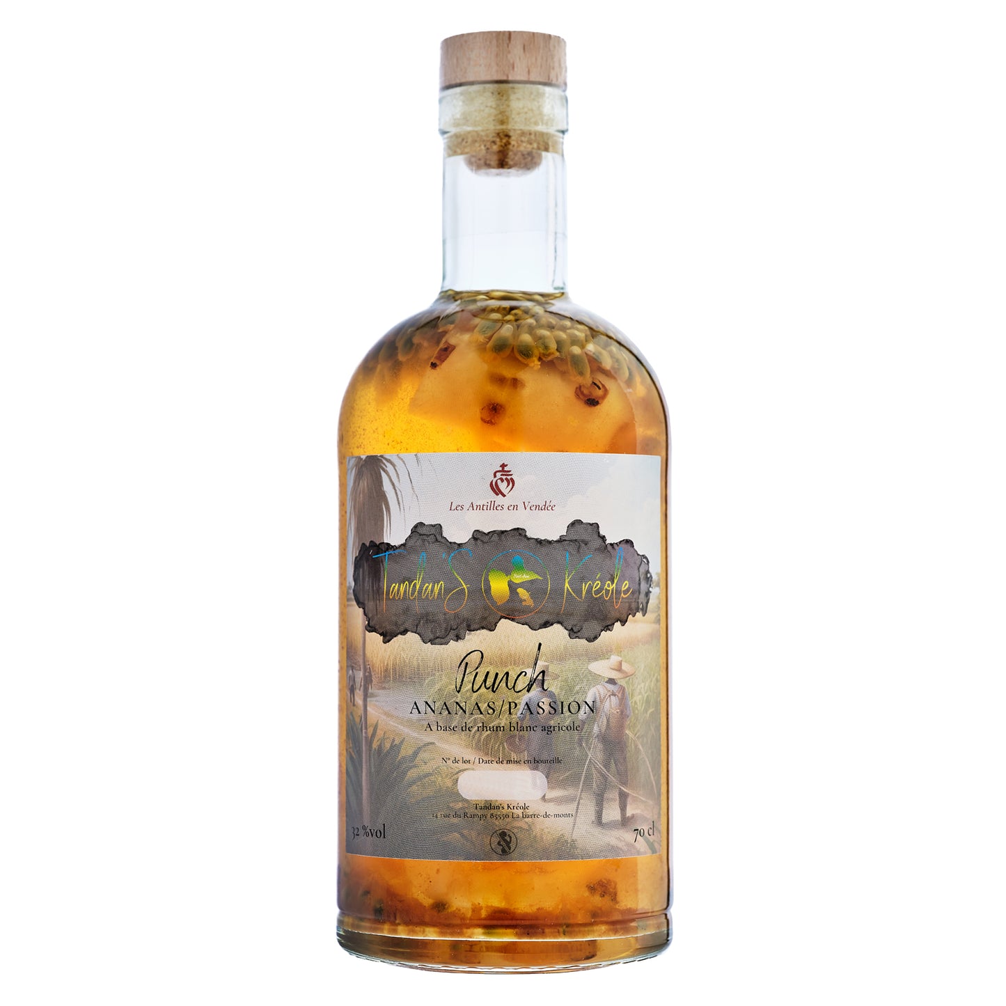 Bouteille de PUNCH ANANAS/PASSION T.K - 32%vol - 70cl